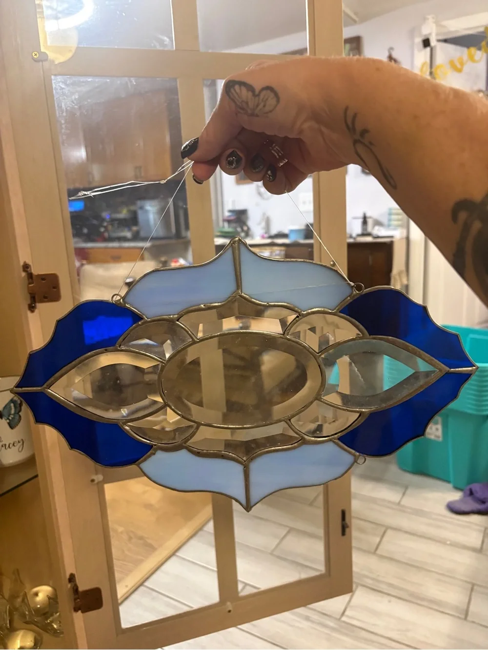 Stranded glass window hanging